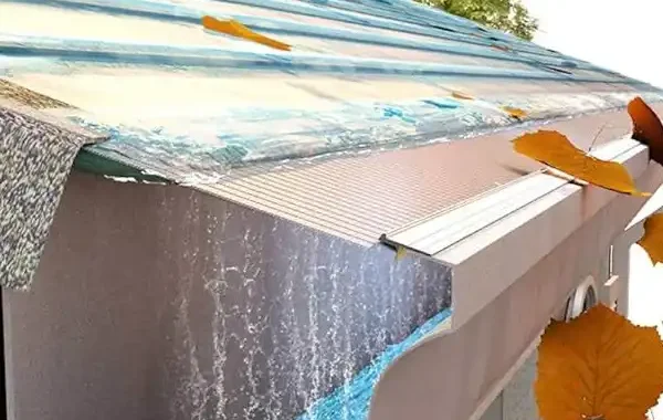 Finished gutter installation on luxury California home