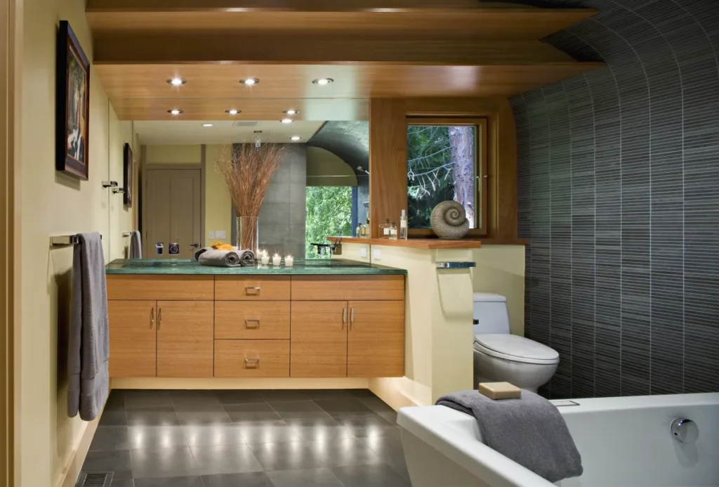 modern bathroom vanity mirror lighting