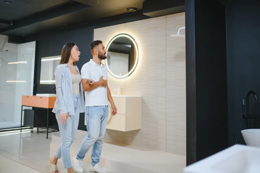 modern bathroom vanity mirror lighting