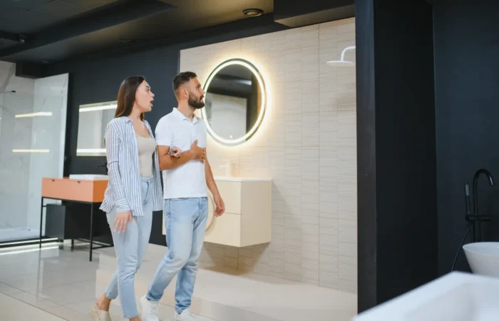 modern bathroom vanity mirror lighting