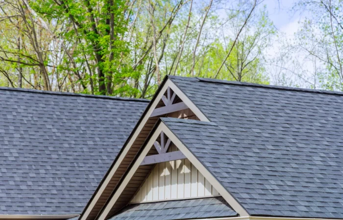 tab shingles roofing shingles cover roof of a newly constructed