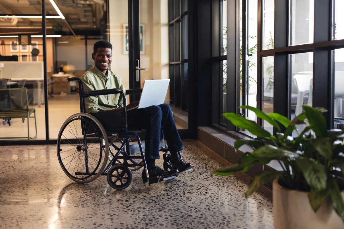 ada compliance upgrades happy african american businessman disability