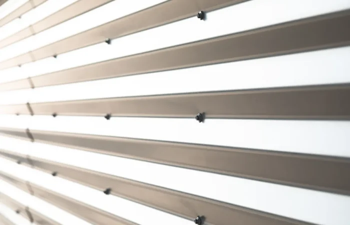 aluminum siding white striped transparent surface smoothly becomin