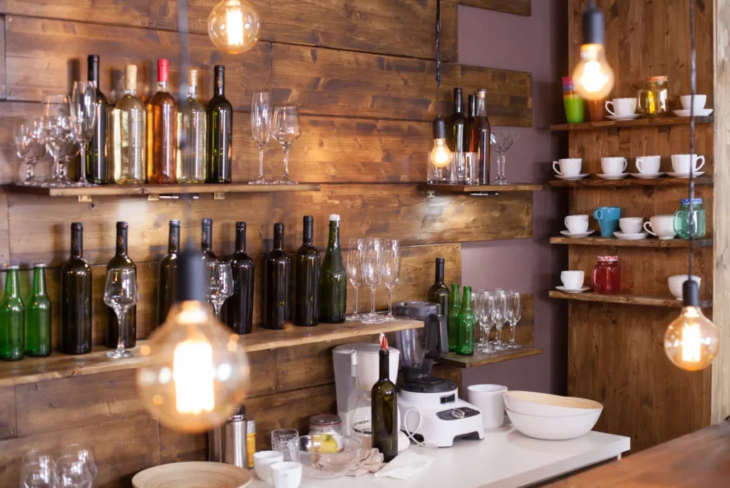 bar cafe build outs close up design vintage coffee shop design