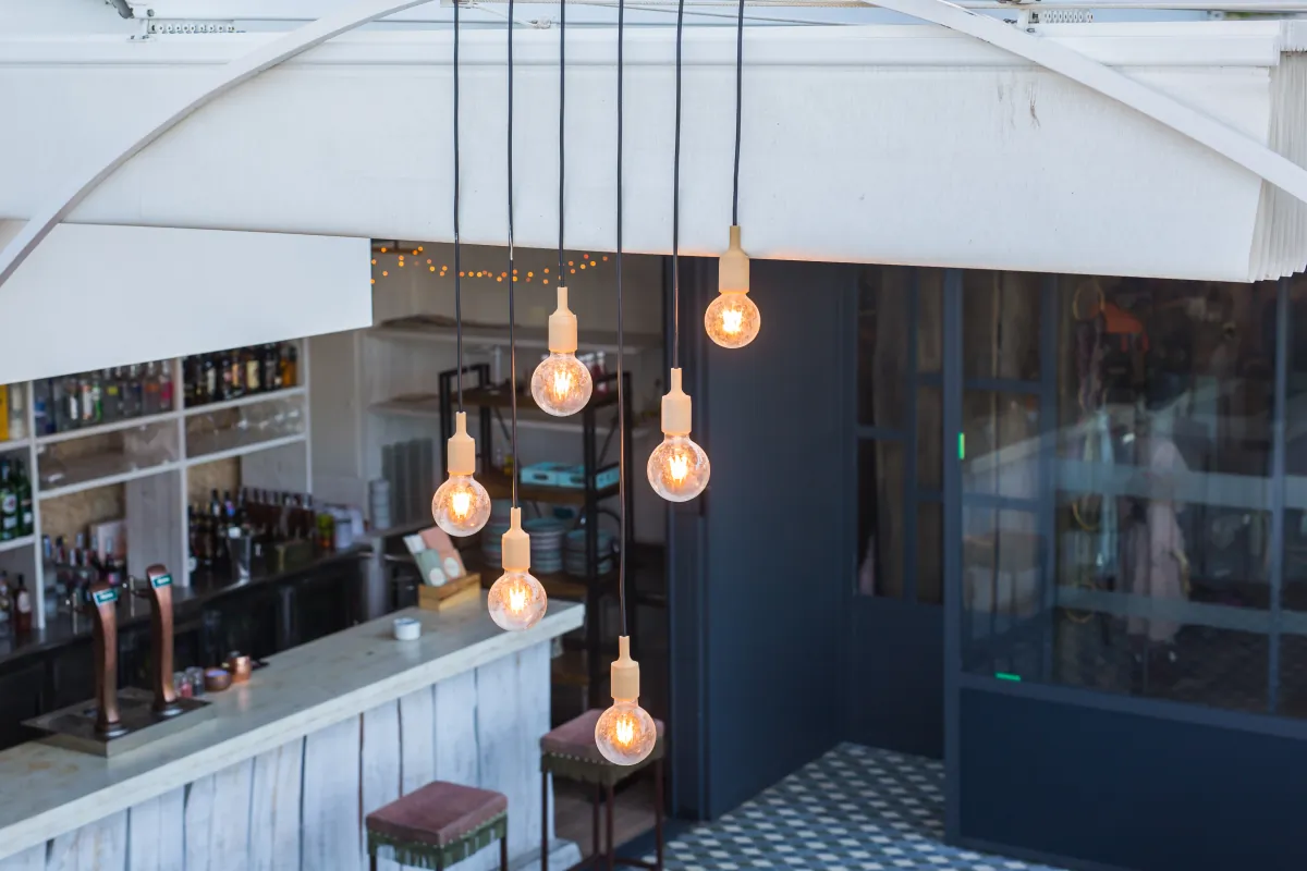 bar cafe build outs lighting illumination concept vintage luxury