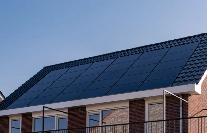 energy efficient upgrade expertise newly build houses with solar panels attached on