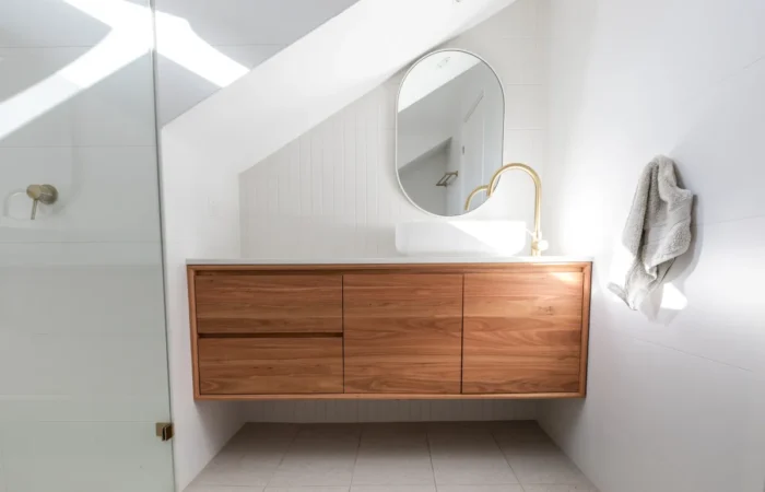 floating vanity bathroom