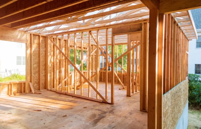 home additions building construction wood framing new home under
