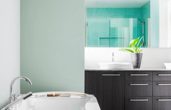 jacuzzi bath remodel modern bathroom using soft green pastel colors