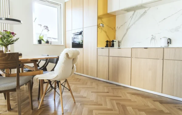 kitchen flooring stylish scandinavian open space interior of kitche