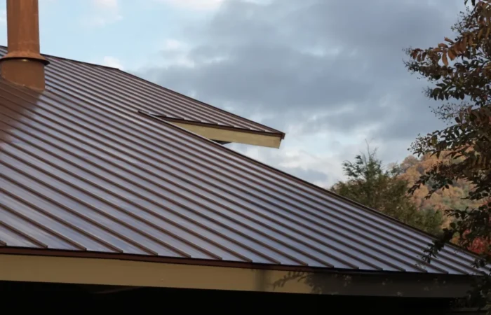 metal roof installation beautiful brown metal roof