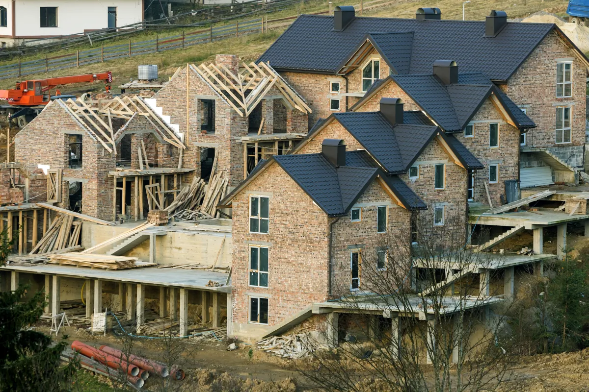 multi trade project coordination new big brick spacious unfinished house mansion c