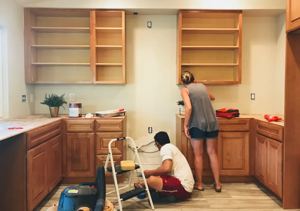 refacing kitchen cabinets renovating at home together
