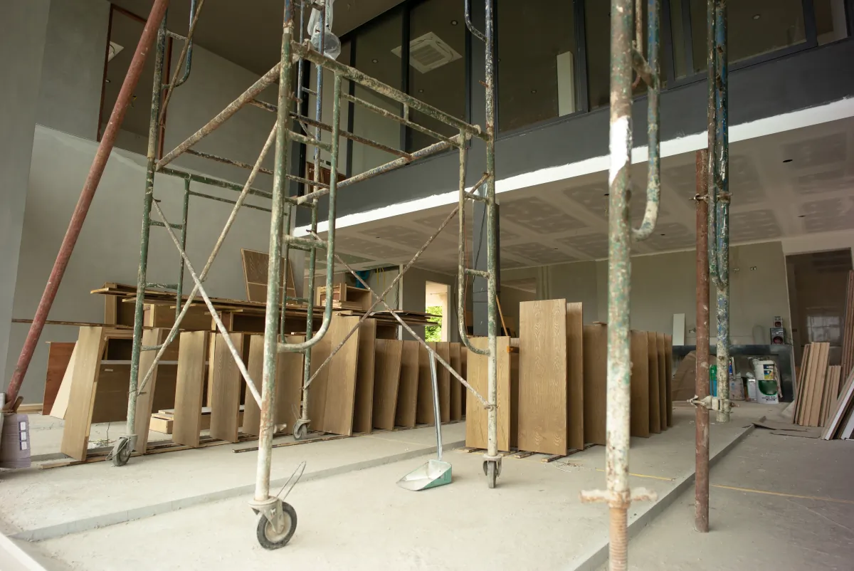 retail store build out interior perspective house under construction w