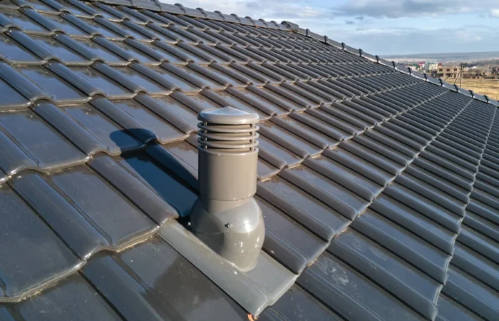 roof exhaust vent closeup ventilation pipe house roof top cove