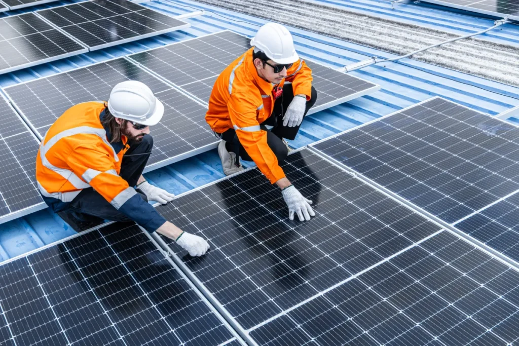 solar panel professional engineer service solar panel worker