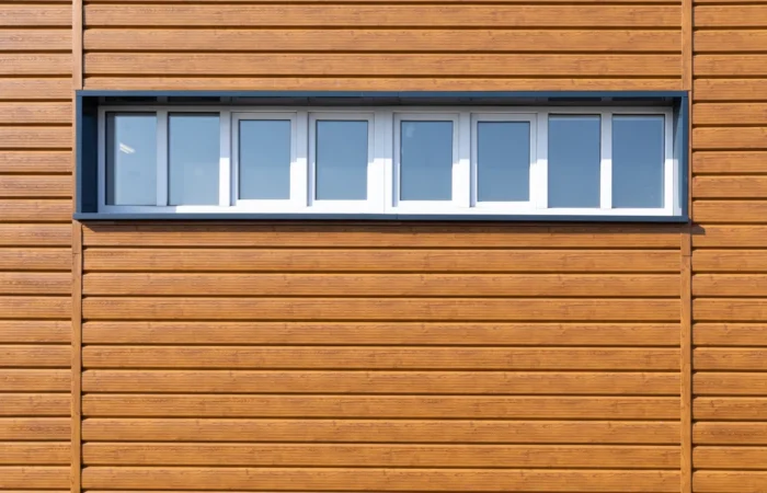 wood siding wooden wall background small windows light w