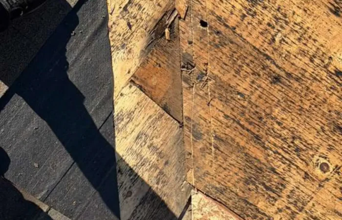 California residential roof replacement project with new roofing and repaired decking