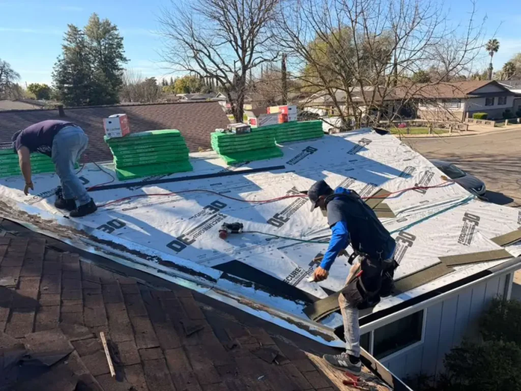 garage roof replacement in ca leak repair rotten wood replacement