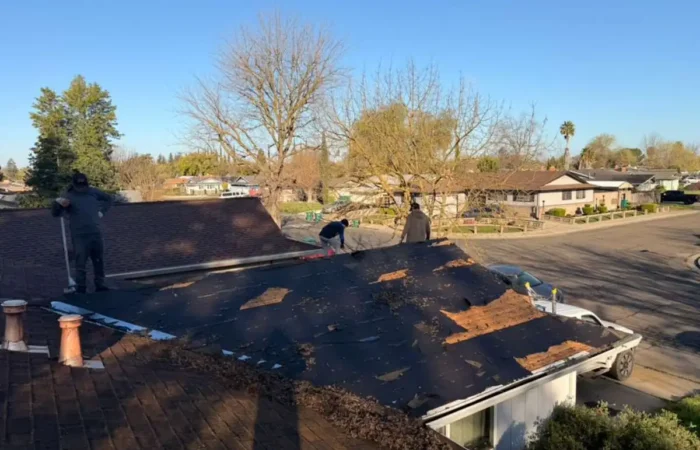 garage roof replacement in ca leak repair rotten wood replacement