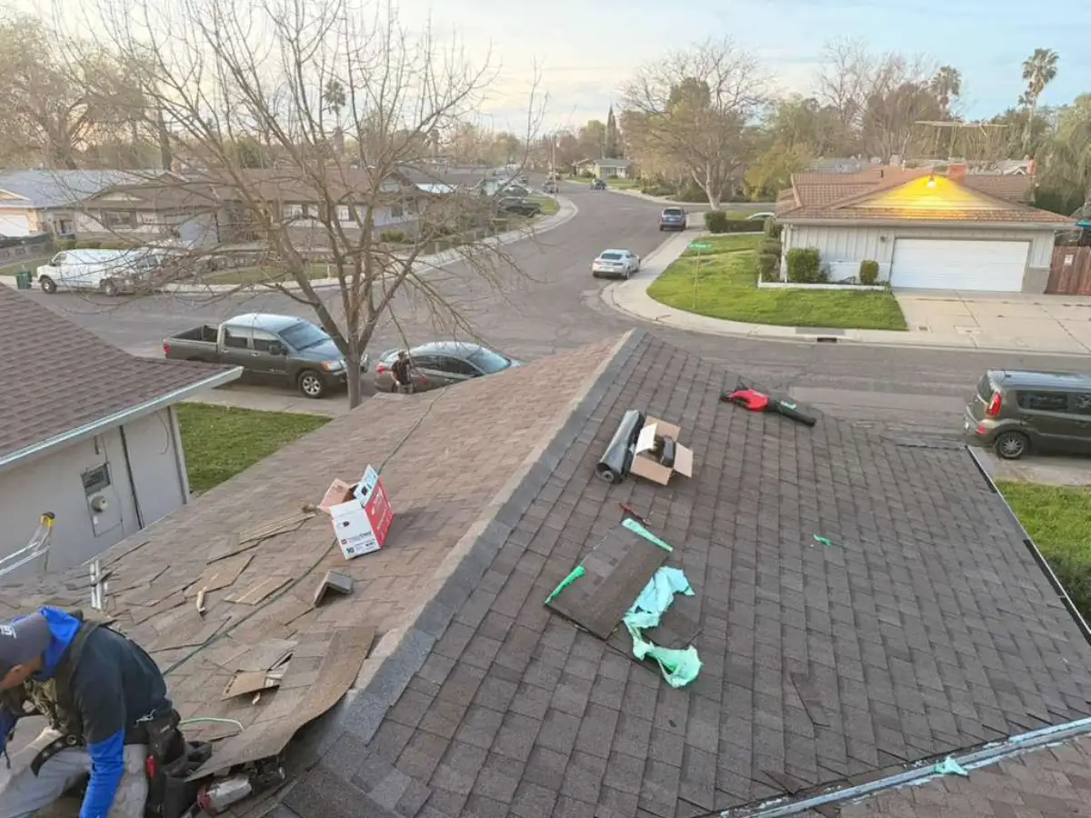 garage roof replacement in ca leak repair rotten wood replacement