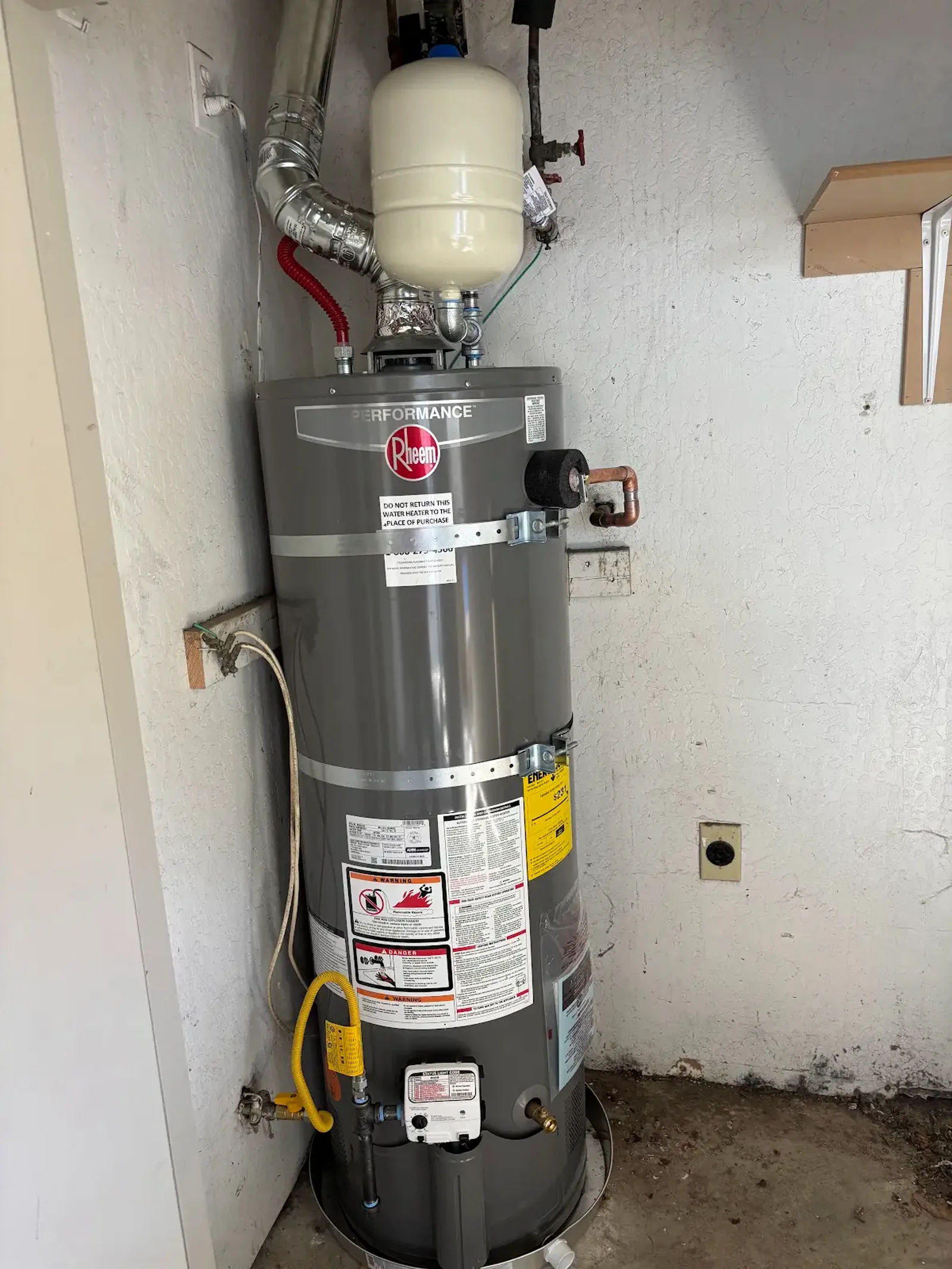 Completed residential gas water heater replacement in Roseville
