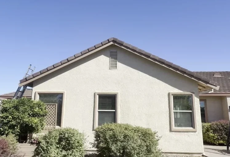 Completed roof edge and tile repair at the Elk Grove home